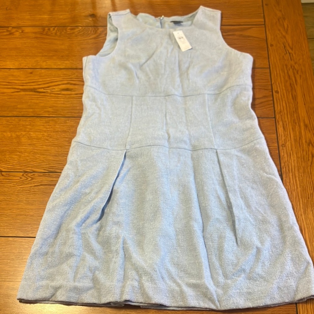 Ann Taylor Factory, size 16 baby blue, lined sheath dress.